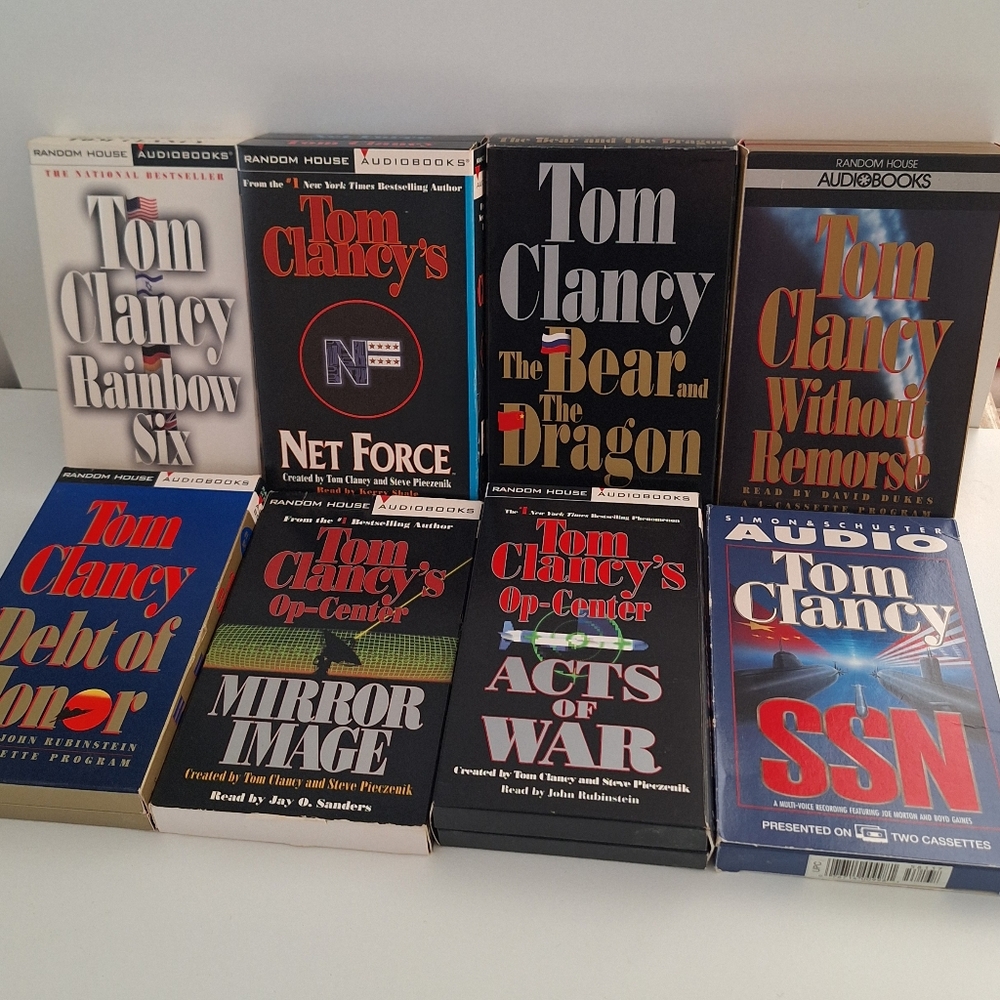 Tom Clancy audio books - Bundle of 8